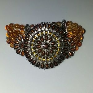 Vintage Metal & beads bracelet